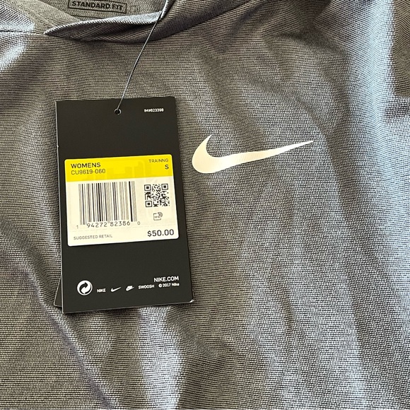 NIKE PRO Hyper Dry Fit Hoodie Women's SIZE SMALL Gray BYU Training Hooded NWT - Picture 7 of 7